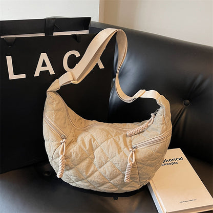 Gepolsterte weiche Stoff Hobo-Handtasche Brehn