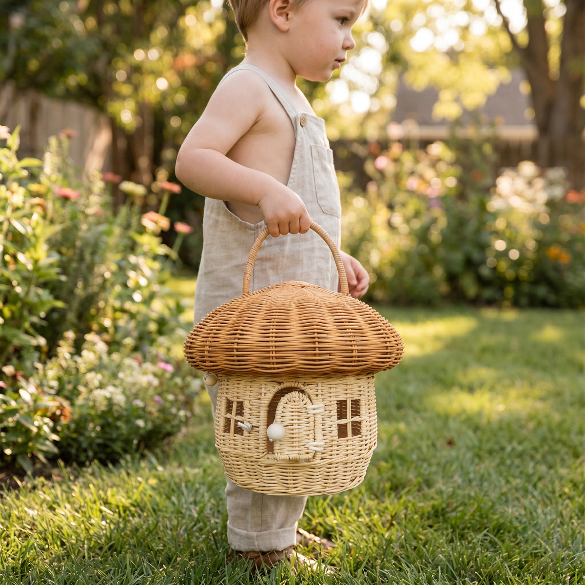 Verspielter Aufbewahrungskorb im Pilzdesign Brehn