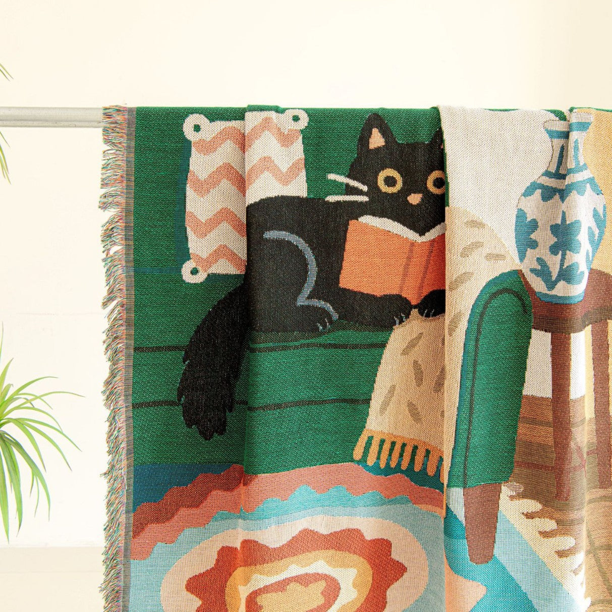 Künstlerische katzenmotivierte Wandteppichdecke
