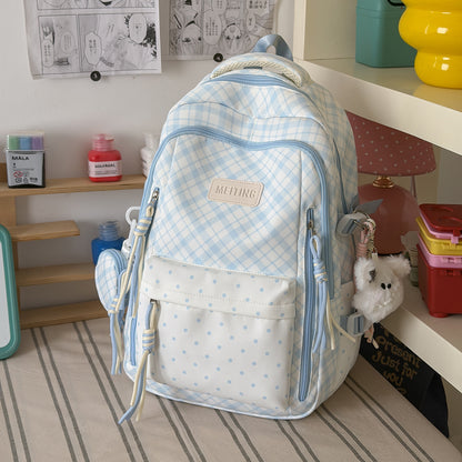 Stylische Karomuster-Rucksack Brehn