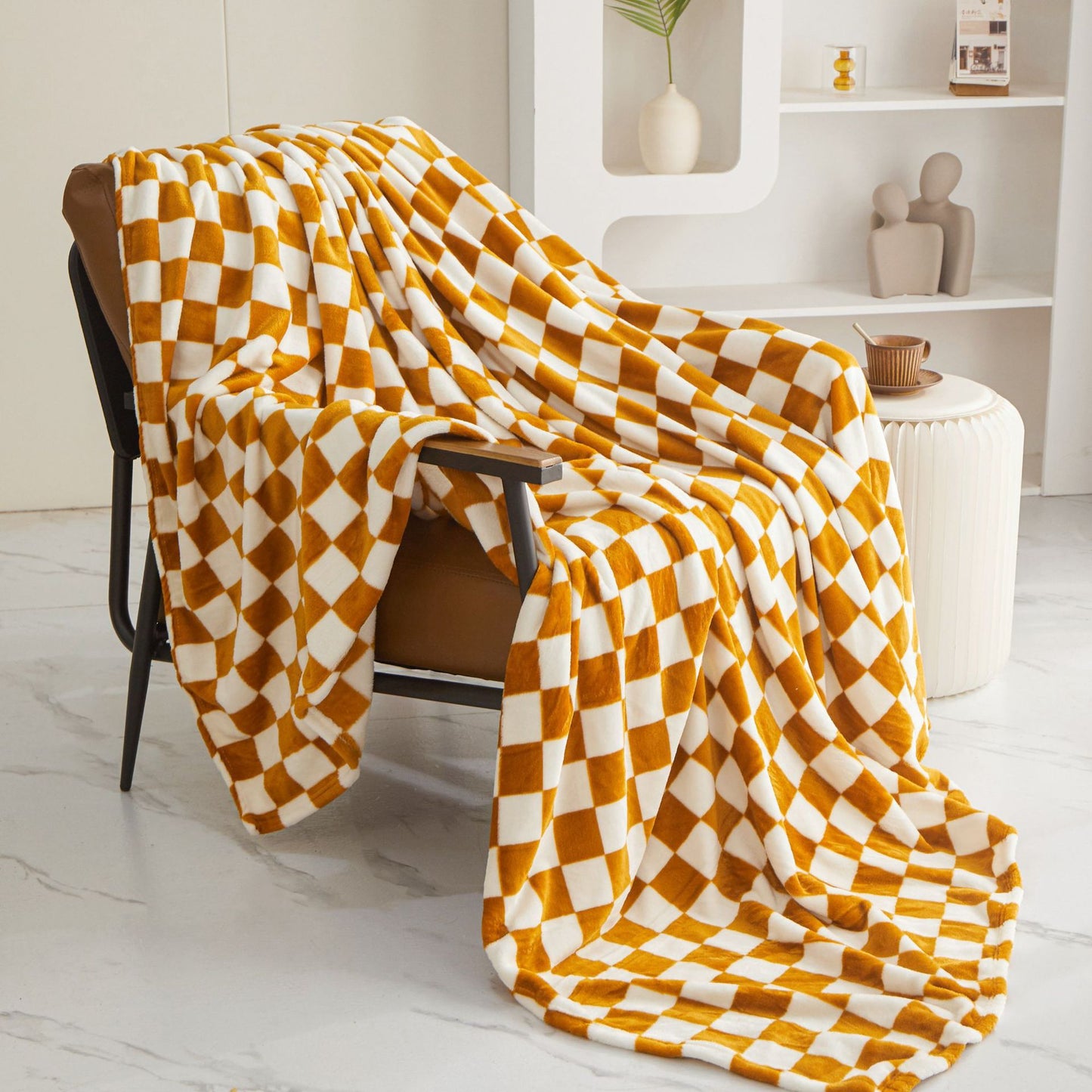 Gemütliche kariert Fleece-Decke
