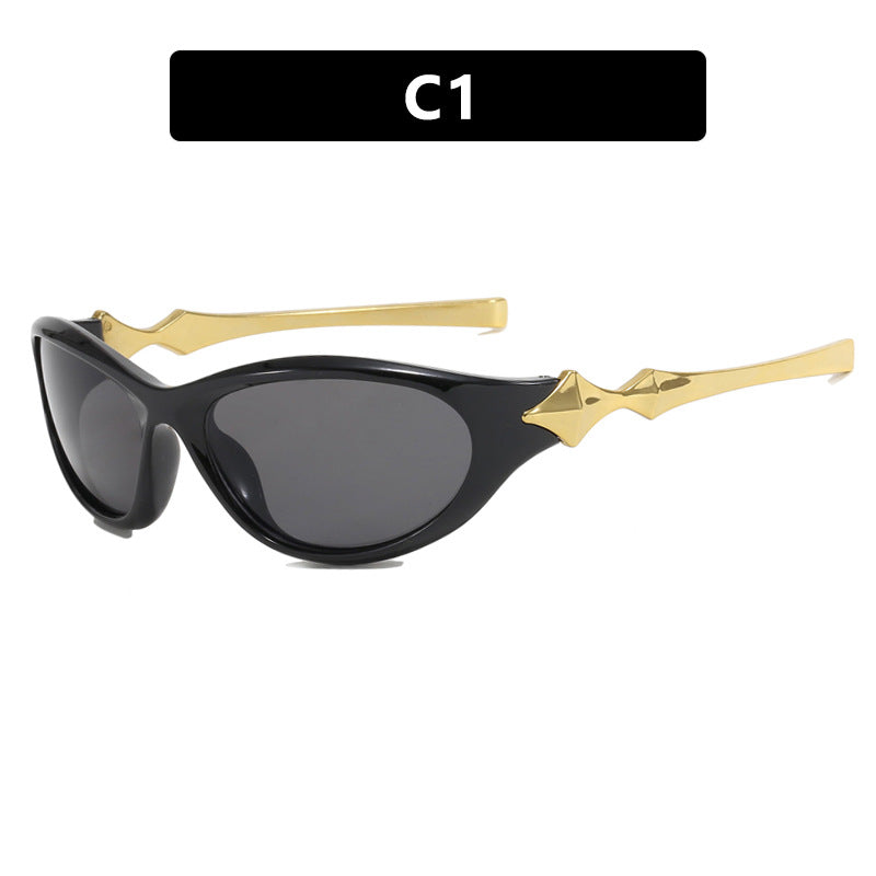 Damen Sonnenbrille im eleganten Retro-Stil mit auffälligen Gläsern Brehn