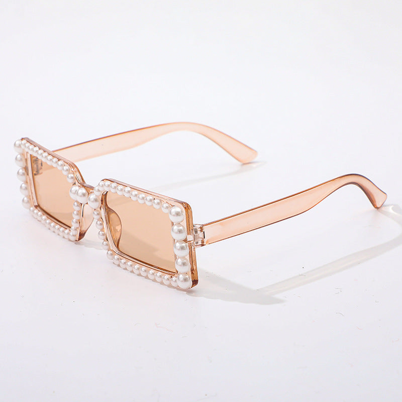 Perlenverzierte Retro-Sonnenbrille Brehn