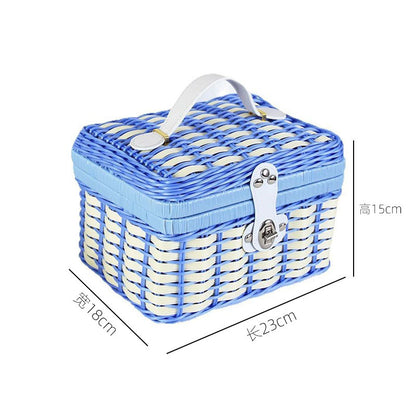 Handgefertigte Rattan Aufbewahrungsbox Brehn