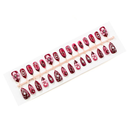 Künstlerisch Verziertes Press-On Nagelkunst Set Brehn