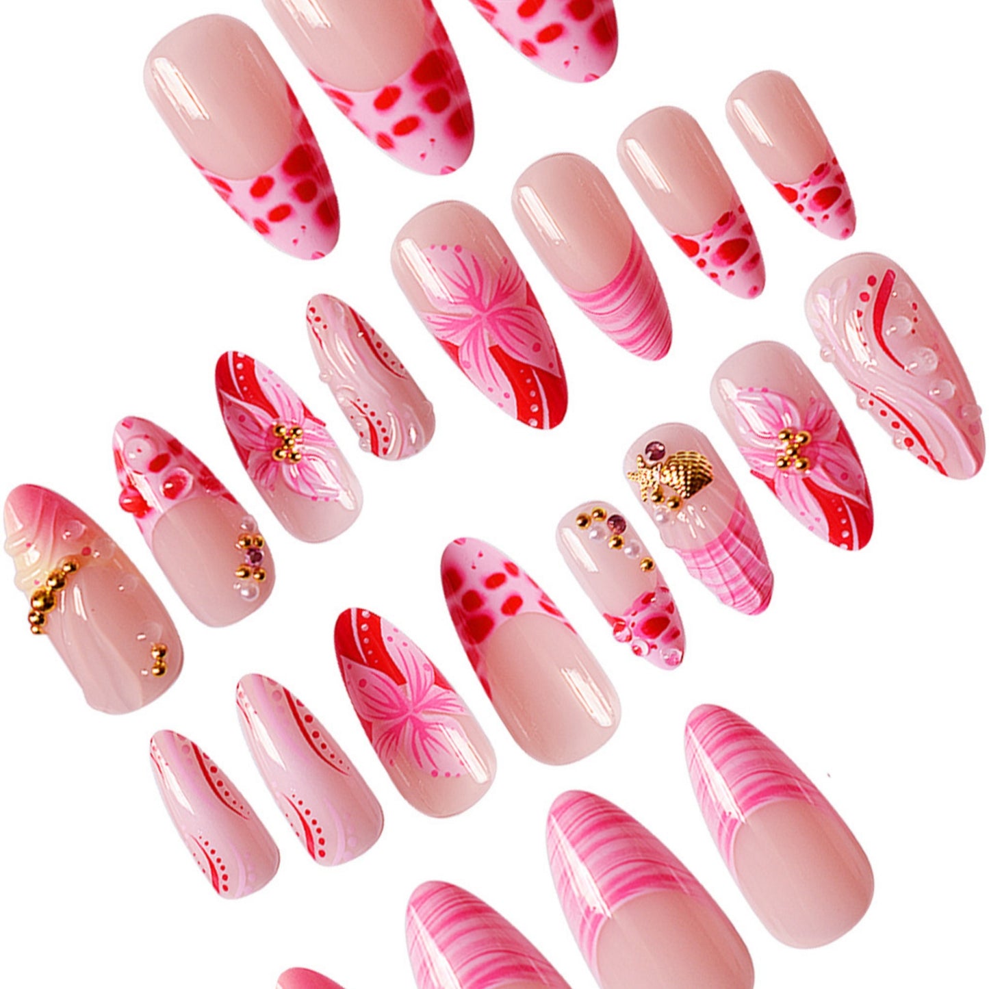 Dekorative Stiletto Nagelkunst Extensions Brehn