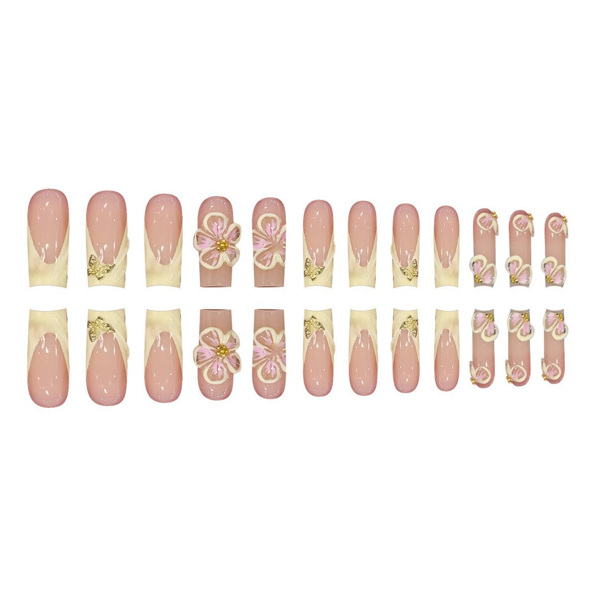 Artistic 3D Floral Nail Art Design Brehn
