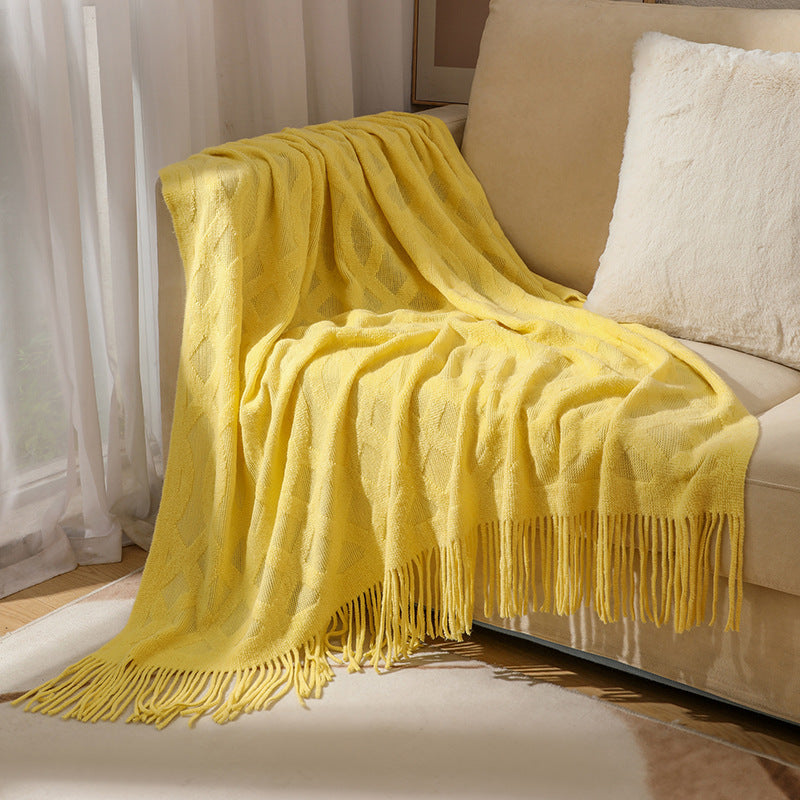 Premium strukturiertes Strickwurfdecke Brehn