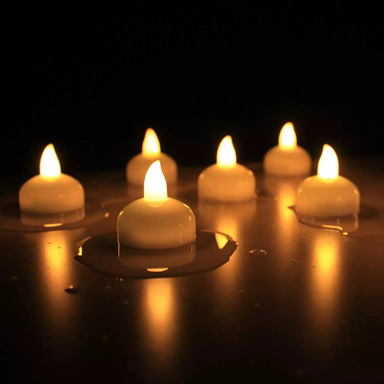 Schwebendes LED Teelichtkerzen-Set für Glasvasen-Tischdekorationen Wasserdicht Flameless Ambiente Brehn