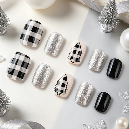 Festliches Nagelkunst-Kit mit Feiertagsbaum-Designs Brehn
