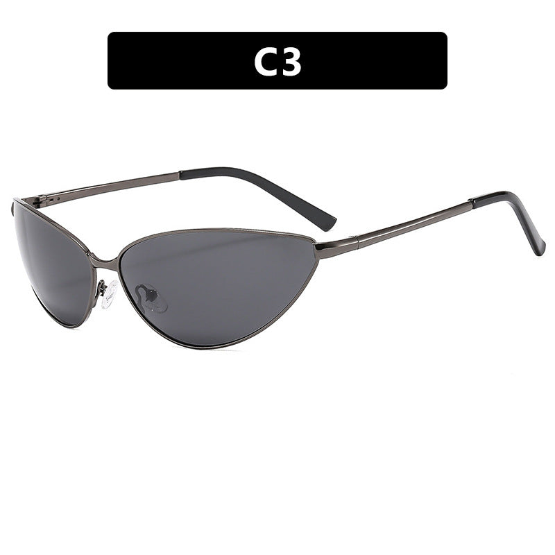 Damen Cat-Eye Sonnenbrille mit modischem Metallrahmen Brehn