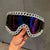 Damen Sportlich elegante Skibrille mit strassverziertem Rahmen Brehn