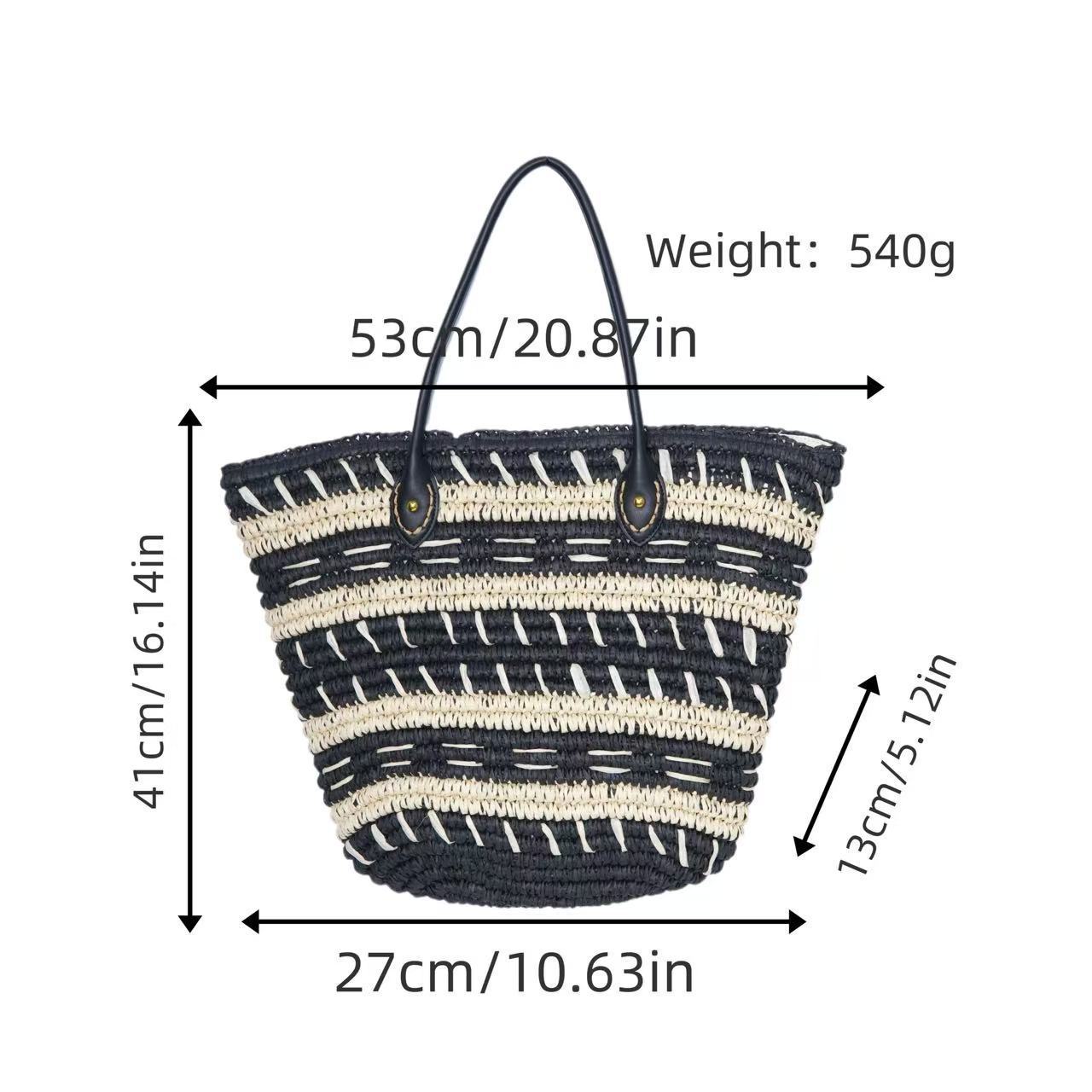 Bast-Strandtasche mit Elegantem Strukturdesign Brehn