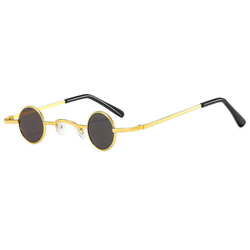 Retro-inspirierte runde Metallrahmen-Sonnenbrille Brehn