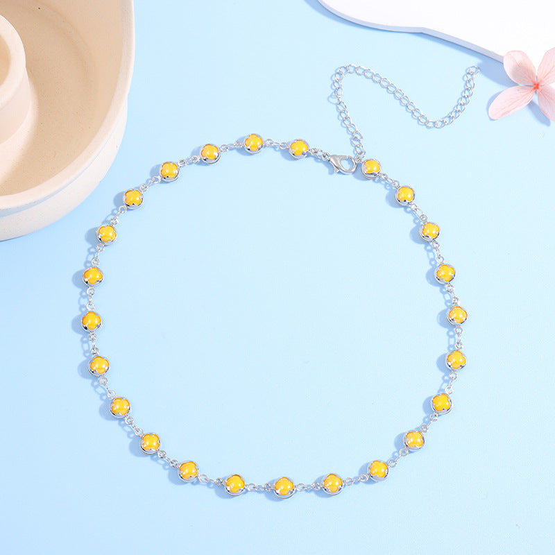 Floral Charm Choker Halskette Brehn 1788164322