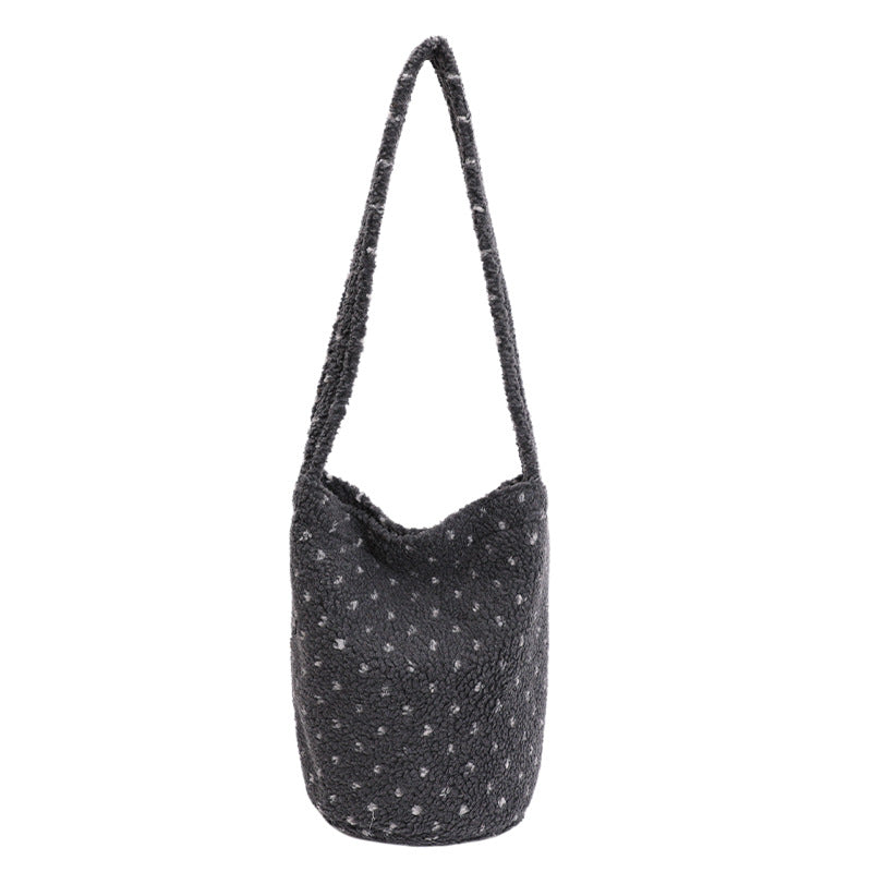 Weiche Plüsch Utility Schultertasche