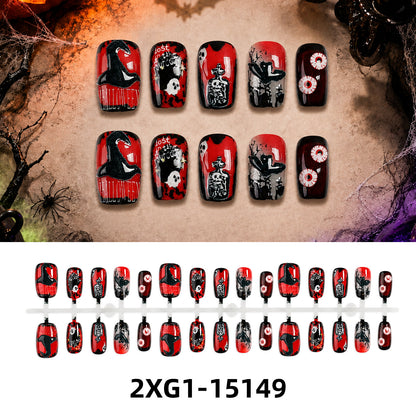Kunstnagelset mit kreativen Halloween-Motiven Brehn