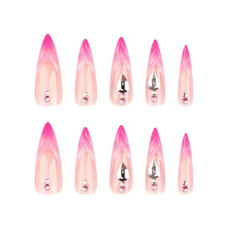 Stiletto Press-On Nagelverlängerungen mit Strass-Akzenten Brehn