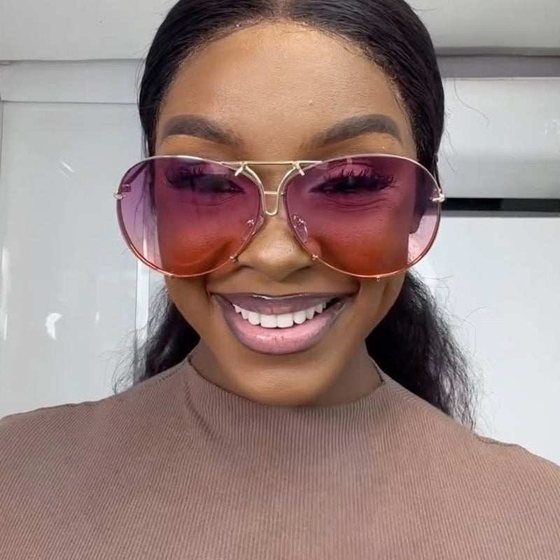 Damen Flug-Sonnenbrille mit stylischem Metallrahmen und UV-Schutz Brehn