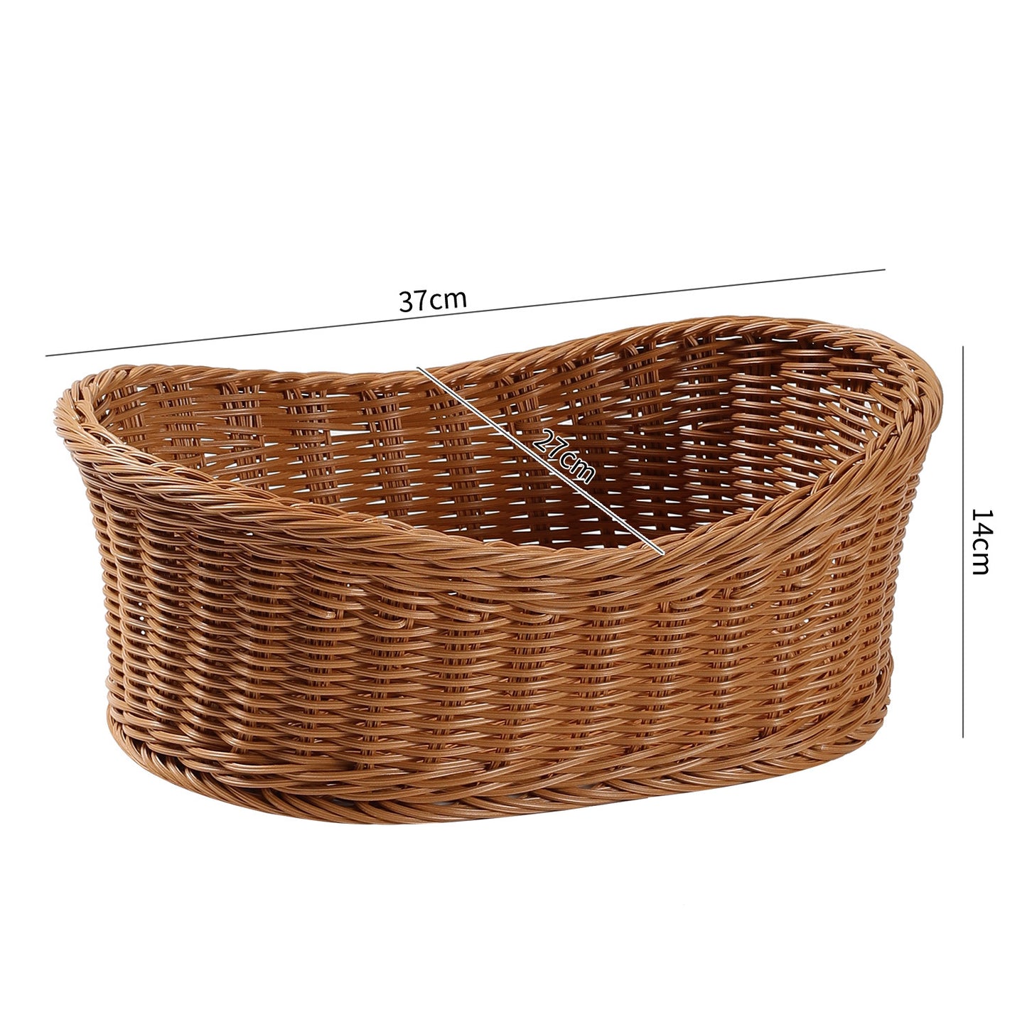 Unisex Eleganter ovaler Aufbewahrungskorb aus natürlichen Materialien Brehn