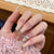 Luxuriöse mit Kristallen verzierte Press-On Nagelkunst Brehn