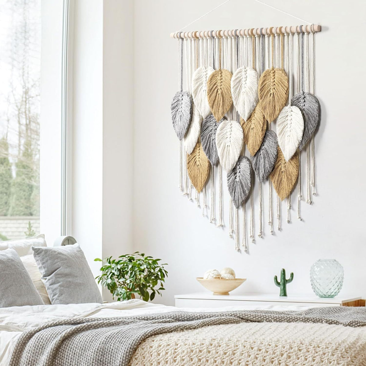 Macrame Blatt Wandbehang Dekor Brehn