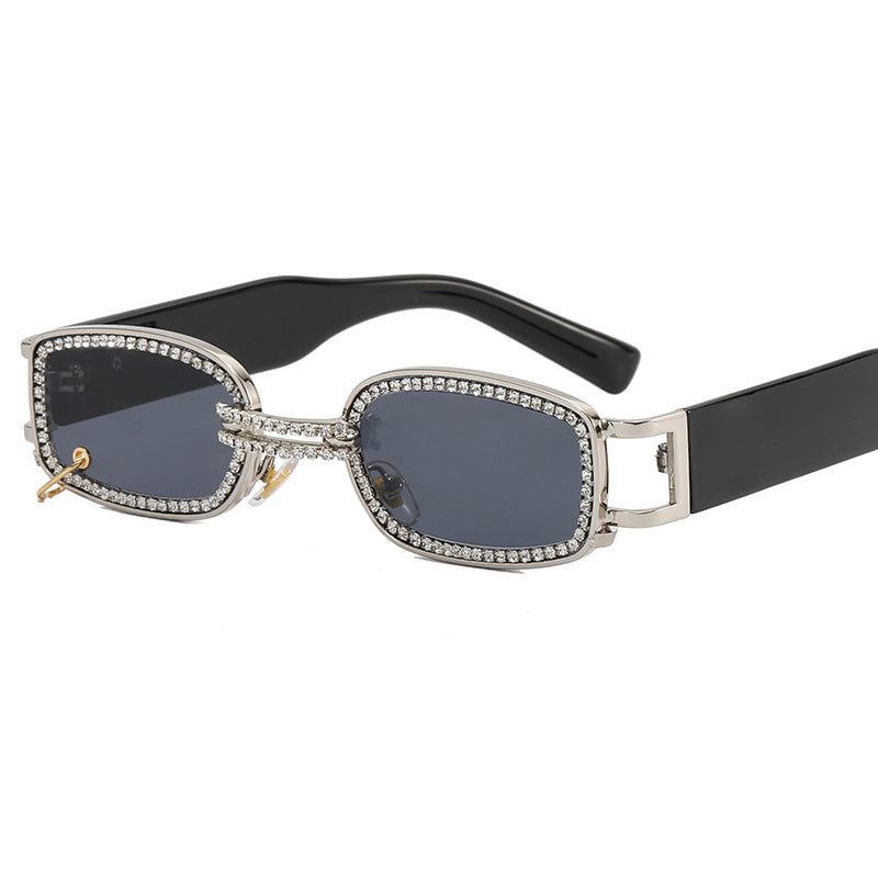 Damen modische Sonnenbrille mit funkelndem Kristallrahmen Brehn