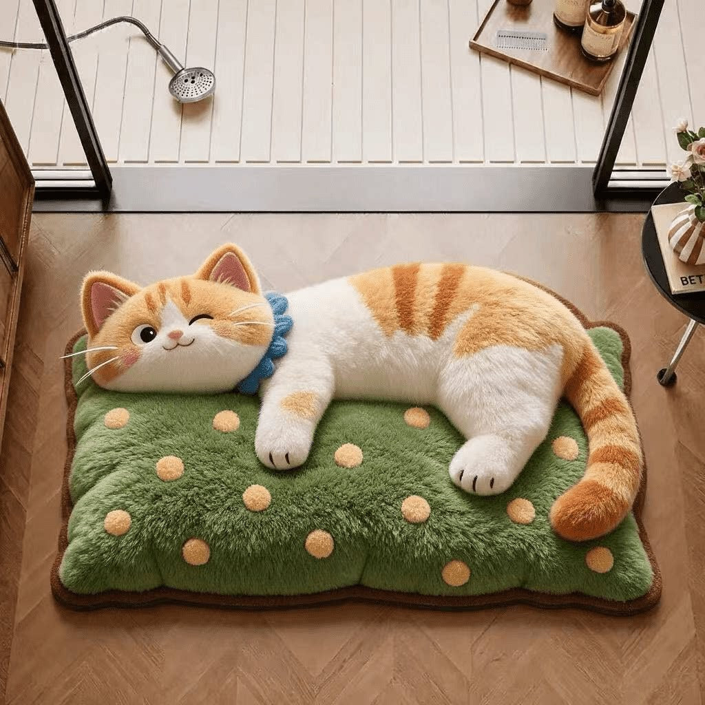 Plüsch-Katzen-Themenmatte