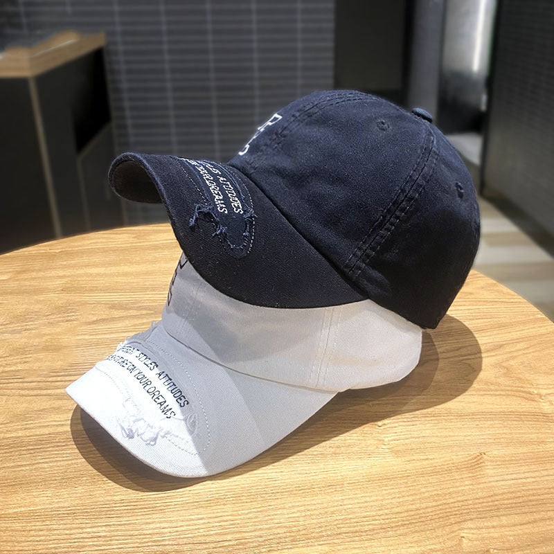 Damen Zerrissene Freizeit Denim Kappe Brehn