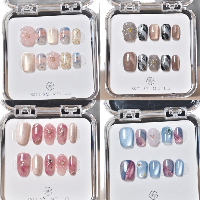 Dekorativer Floral Press-On Nagelset Brehn