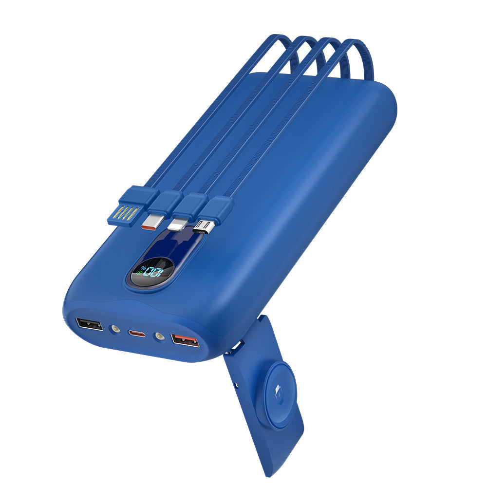 Powerbank mit Integrierten Ladekabeln und Lcd-Anzeige Brehn