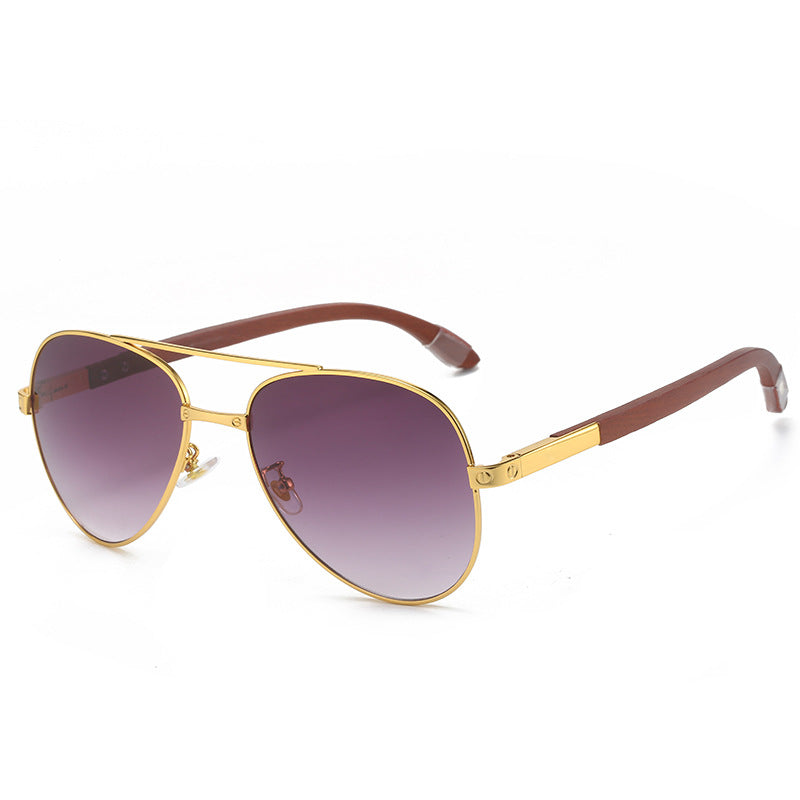 Damen elegante Piloten-Sonnenbrille mit feinem Metallrahmen und UV-Schutz Brehn