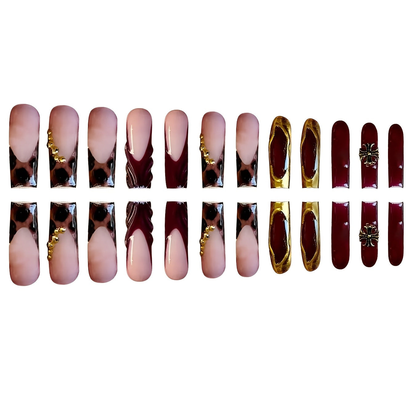 Glamorous Stiletto Press-On Nail Art Set Brehn