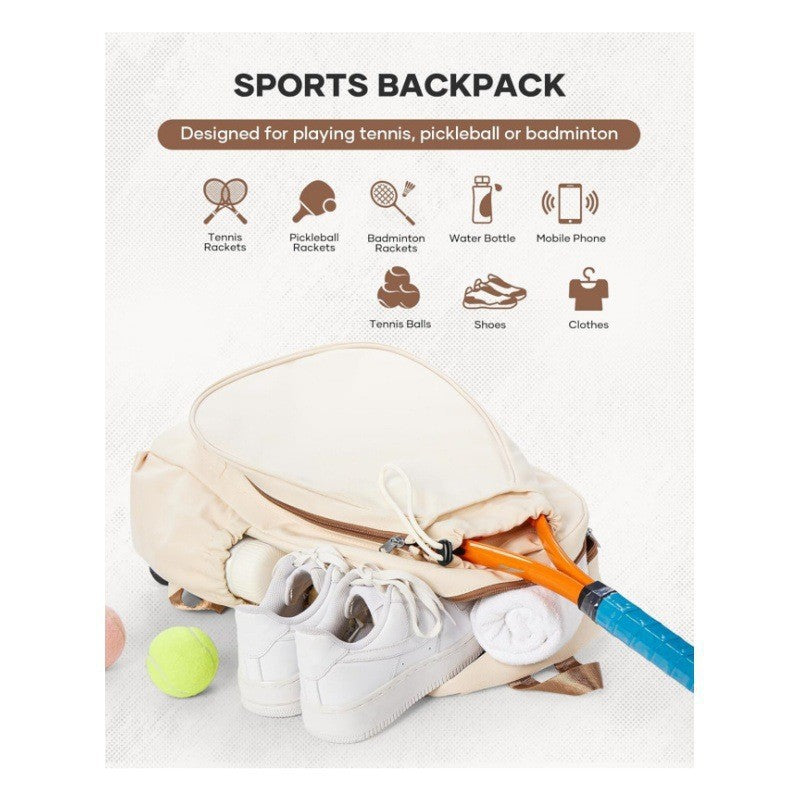 Praktischer Tennis-Rucksack mit Speziellen Schlägerfächern Brehn