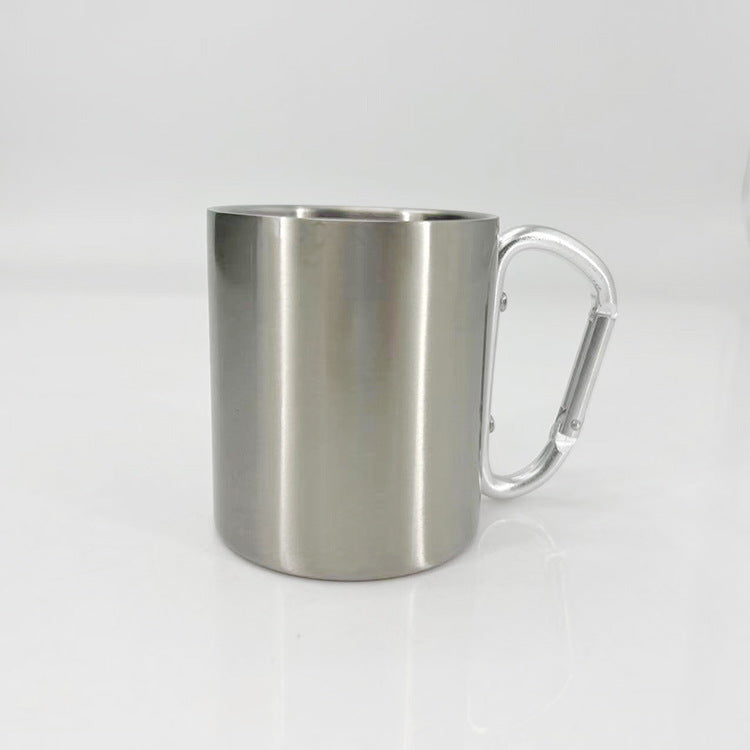 Damen Hochwertige Edelstahl Trinkbecher mit Karabinergriff Brehn