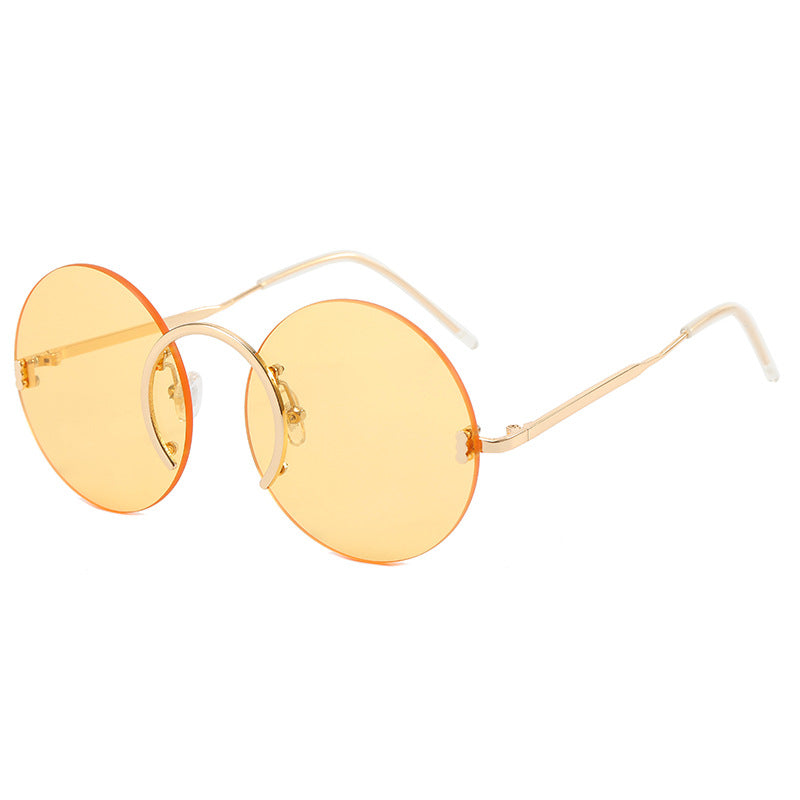 Damen modische runde Sonnenbrille mit innovativem Metallrahmen Brehn