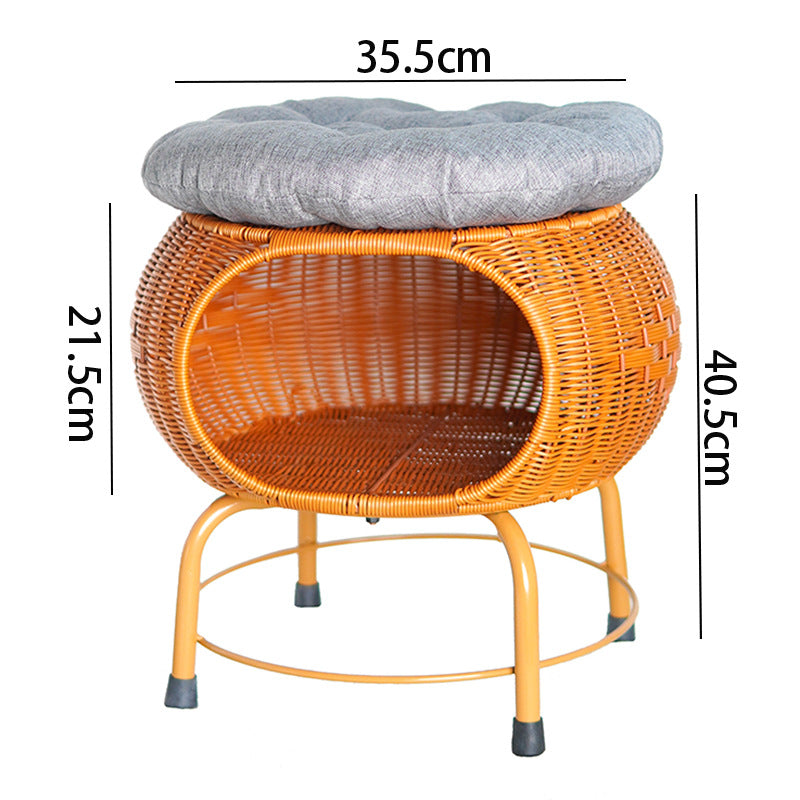 Gemütliches Rattan-Hundebett Brehn
