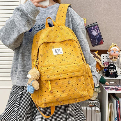 Verspielter floraler Druck Rucksack