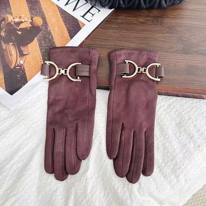 Elegante Modehandschuhe mit dekorativem Schnallenverschluss Brehn