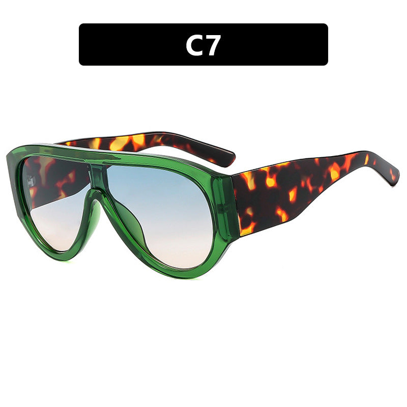 Damen modische Sichtschutz-Sonnenbrille mit breitem glamourösem Rahmen und UV-Schutz Brehn