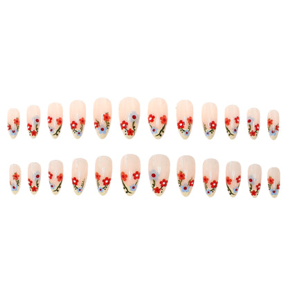 Blumiges Press-On Nagelset