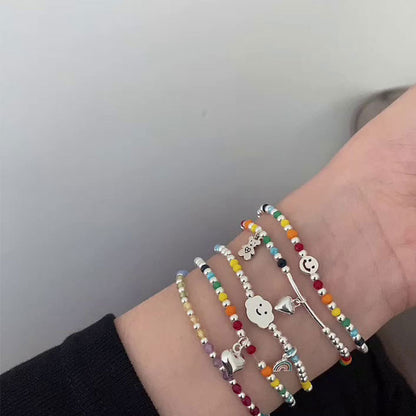Farbige Charm Perlenarmband Brehn