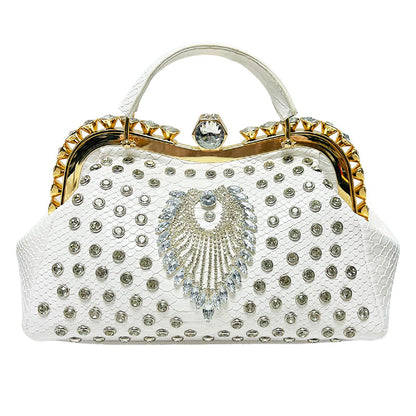 Luxuriöse mit Kristallen verzierte Abendhandtasche