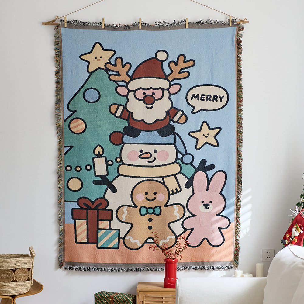 Festive Cartoon-Themen Wandteppich