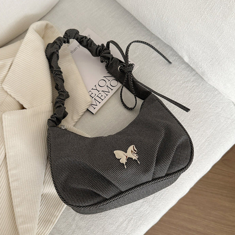 Elegante Textil Mini Schultertasche