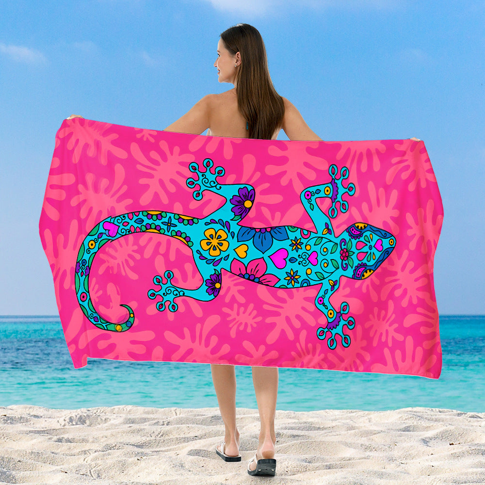 Strandtuch mit lebhaftem, buntem Tiermotiv Brehn