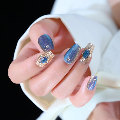 Glitzernde Press-On Nagelkunst Brehn