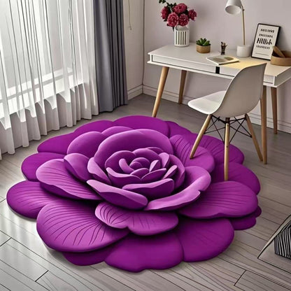 Blumenförmiger Plüsch-Teppich