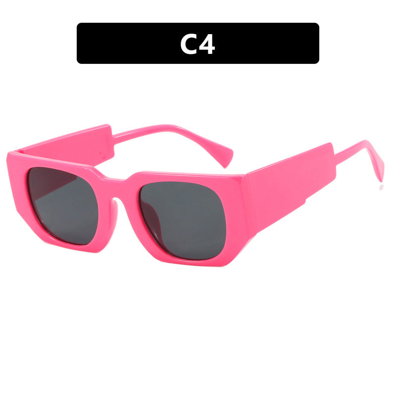 Damen oversized Sonnenbrille mit geometrischem Rahmen und UV-Schutz Brehn