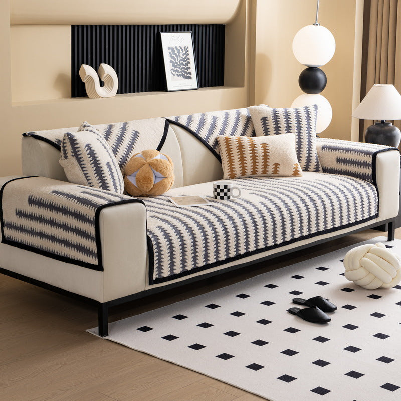 Stylische Strick-Wurfdecke